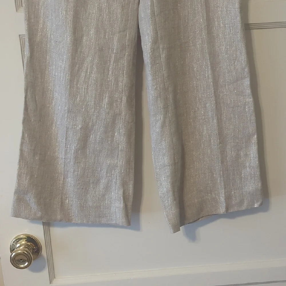 J. Crew 100% Linen Trousers in Light Beige Size 0